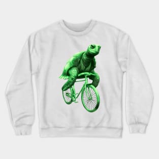 Turtle on a bike Crewneck Sweatshirt